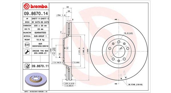 MAGNETI MARELLI Тормозной диск 360406041600